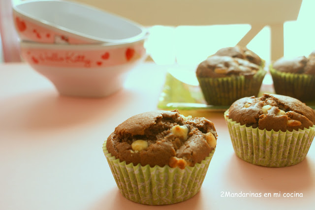 Muffins de triple chocolate