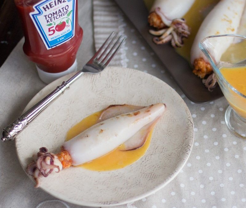 Calamares rellenos con gambas y ketchup Heinz #KetchupHeinz50