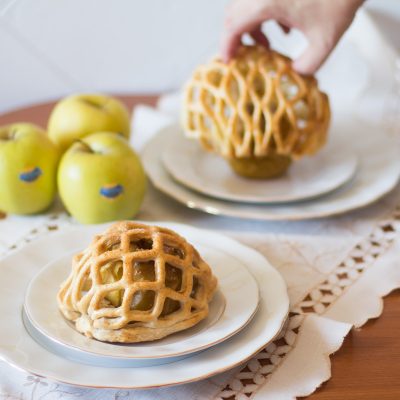 Enrejado de hojaldre y manzanas asadas Receta