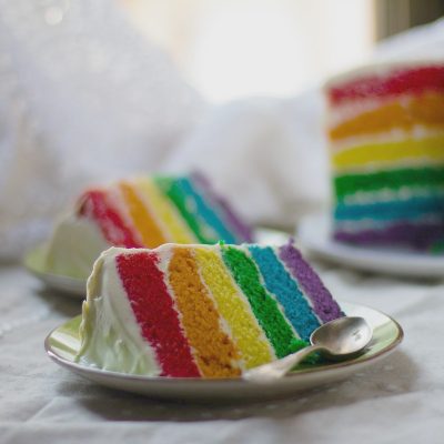 Tarta arcoiris. Rainbow Cake